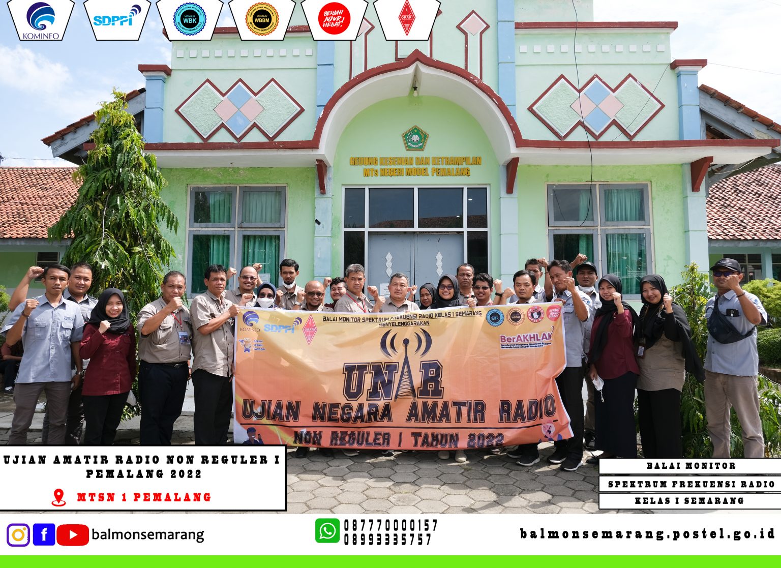 UJIAN AMATIR RADIO NON REGULER I PEMALANG TAHUN 2022